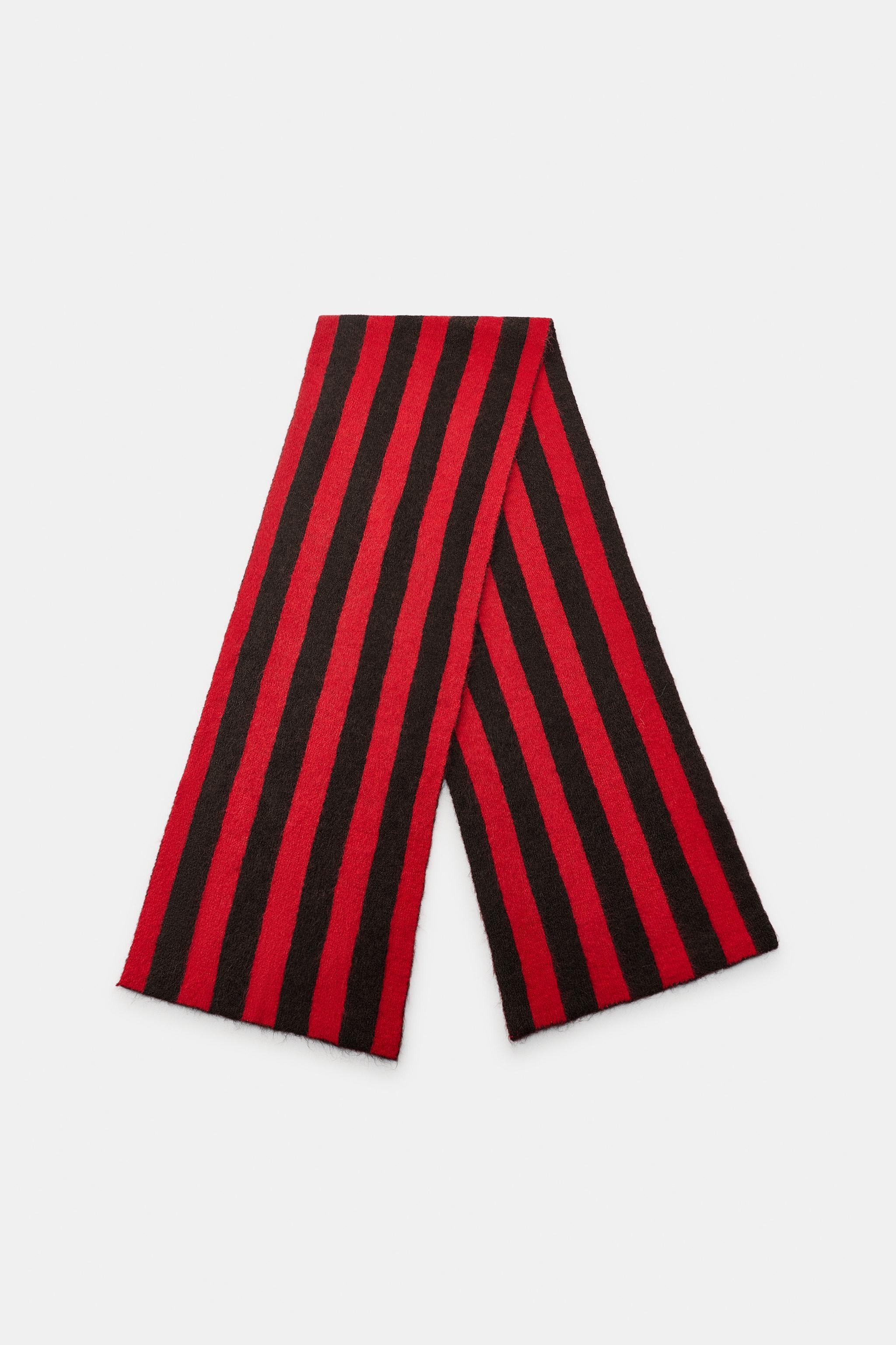 STRIPED KNIT SCARF