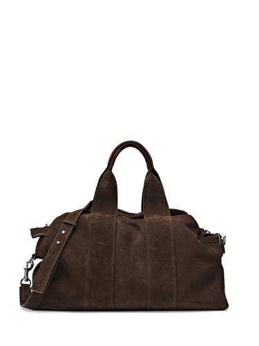 Zara Suede leather travel bag - Brown / Taupe