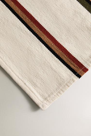 TABLE RUNNER WITH COLOURED STRIPES - Green by Zara - Image 2