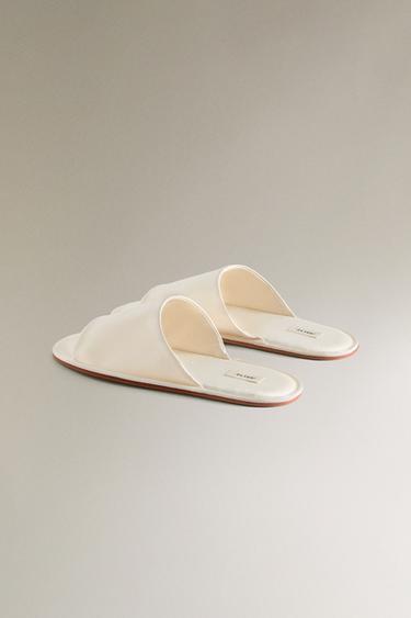 SILK SLIDER SLIPPERS - White by Zara - Image 3
