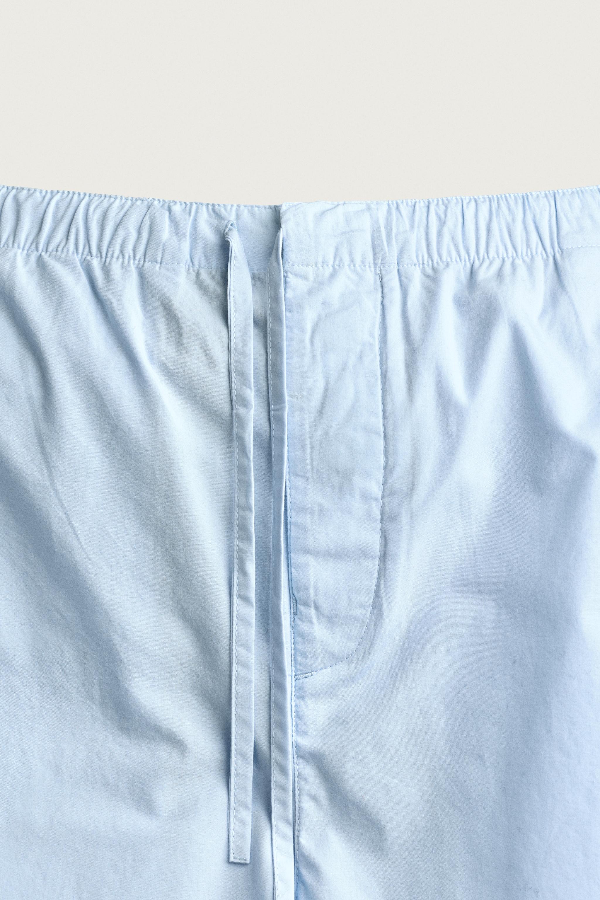 COTTON POPLIN PAJAMA PANTS