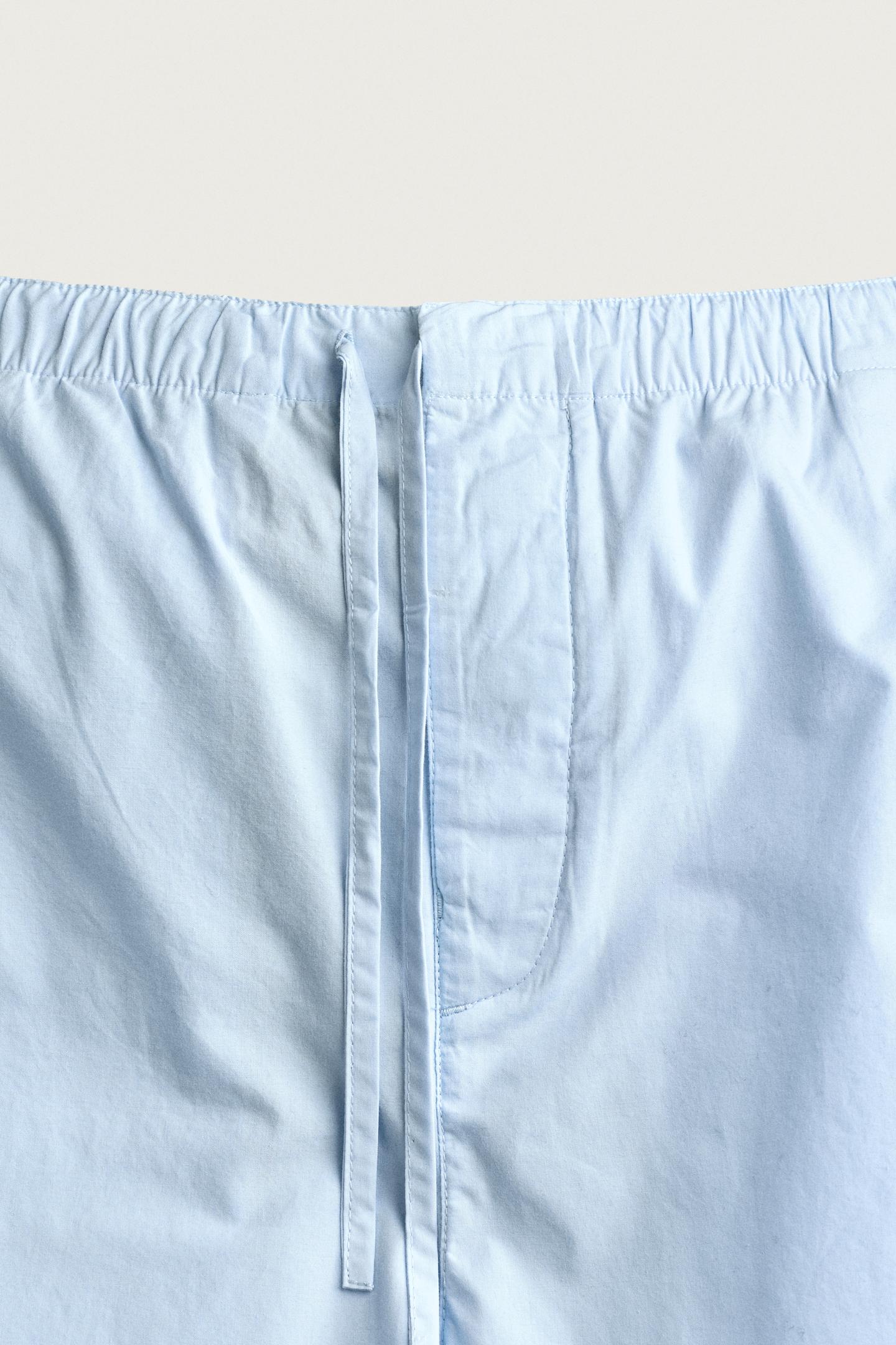 Пижамные брюки для мужчин, хлопок, поплин — Zara, цвет: Светлый небесно-голубой — фото 7