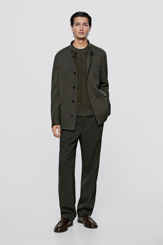 Zara Stand collar overshirt - LIMITED EDITION - Mid-green - Image 0