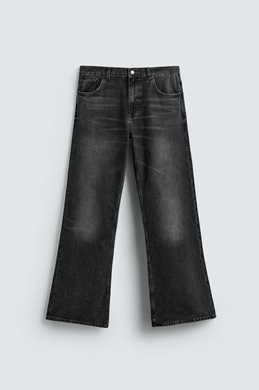 Zara FLARE FIT JEANS - Mid-gray