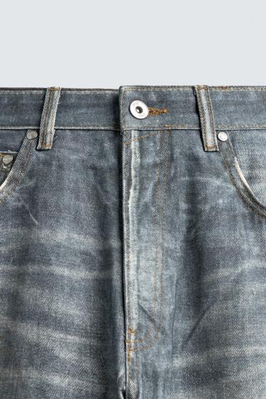 JEAN BAGGY FIT IMPRIMÉ - Bleu roi de Zara - Image 8