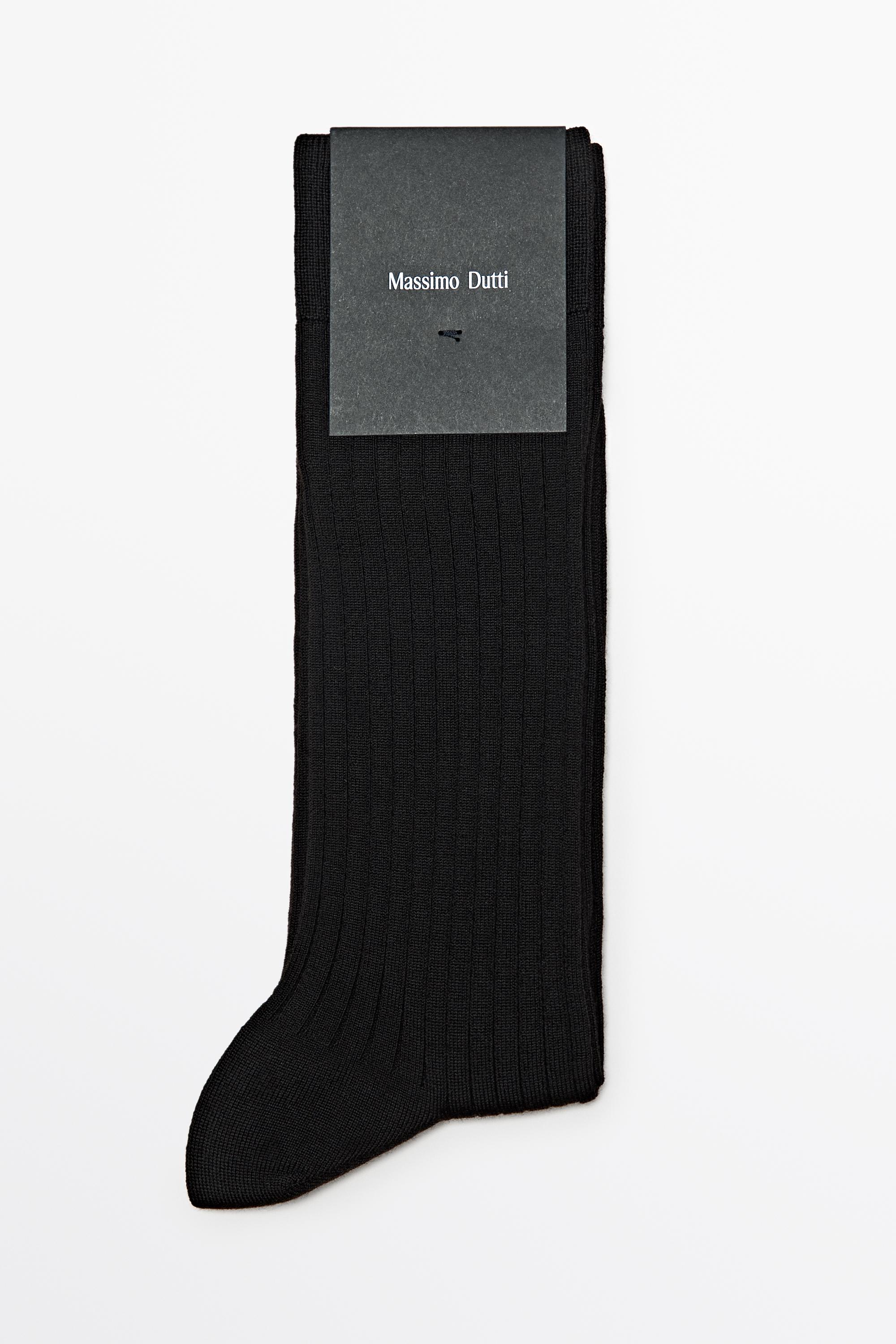 Ribbed dress socks — Black