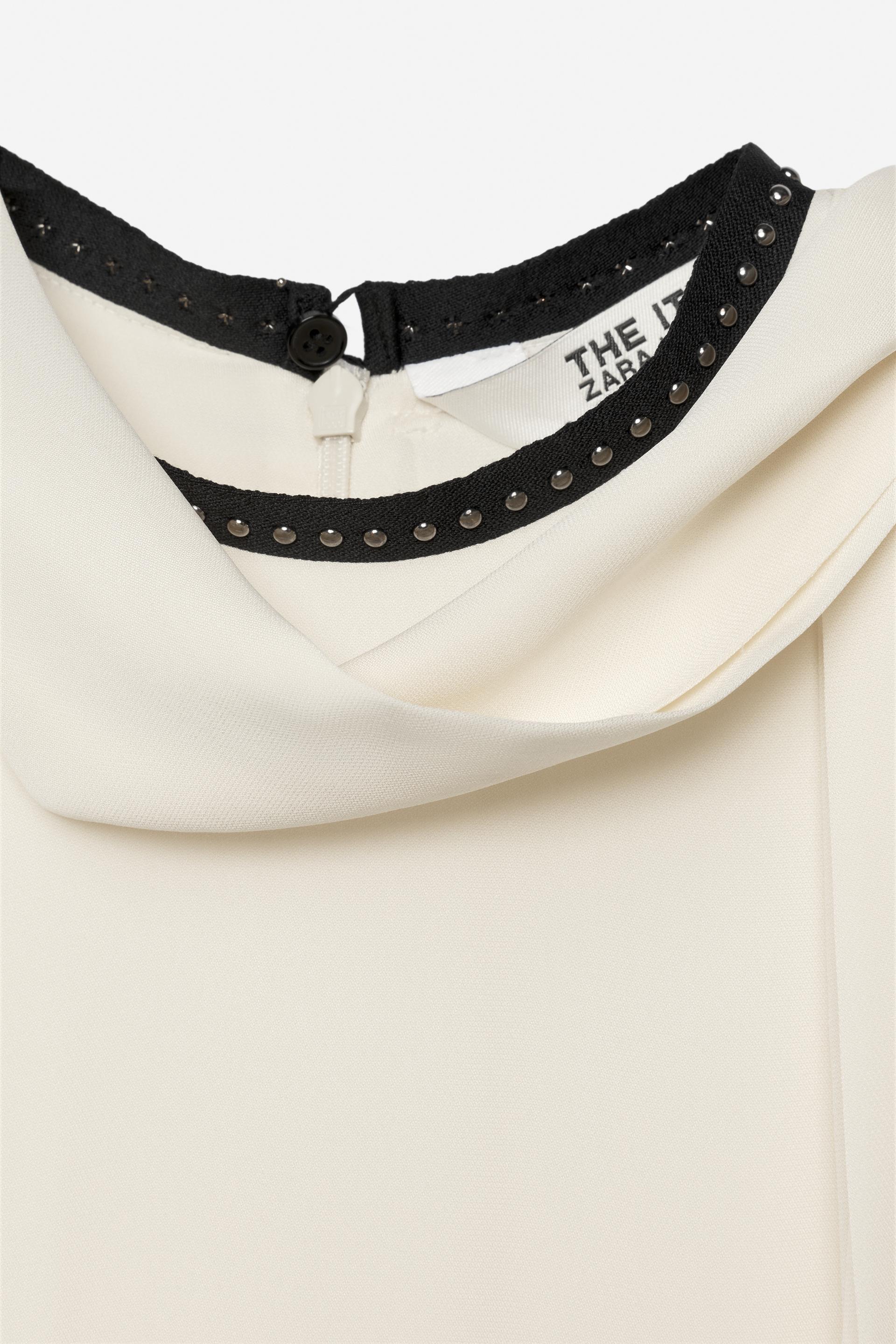 CONTRAST STRAP AND STUD DRESS - THE ITEM ZARA WOMAN thumbnail 9