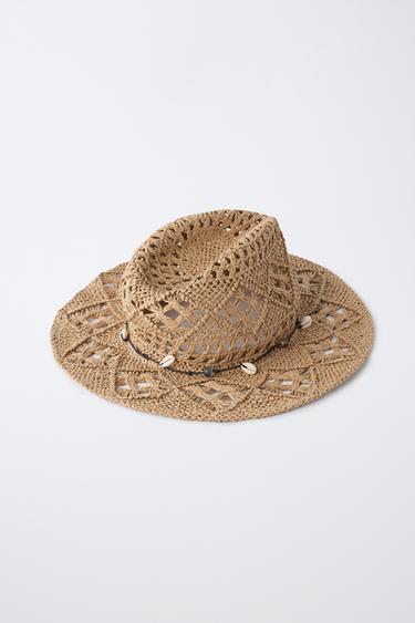 COWBOY HAT WITH SHELLS - Brown by Zara - Image 2