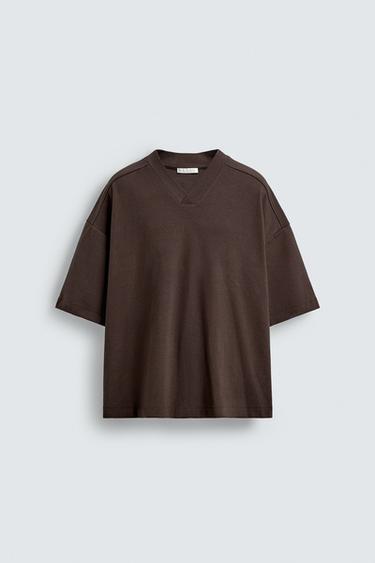 Zara BOXY FIT SWEATSHIRT - Chocolate