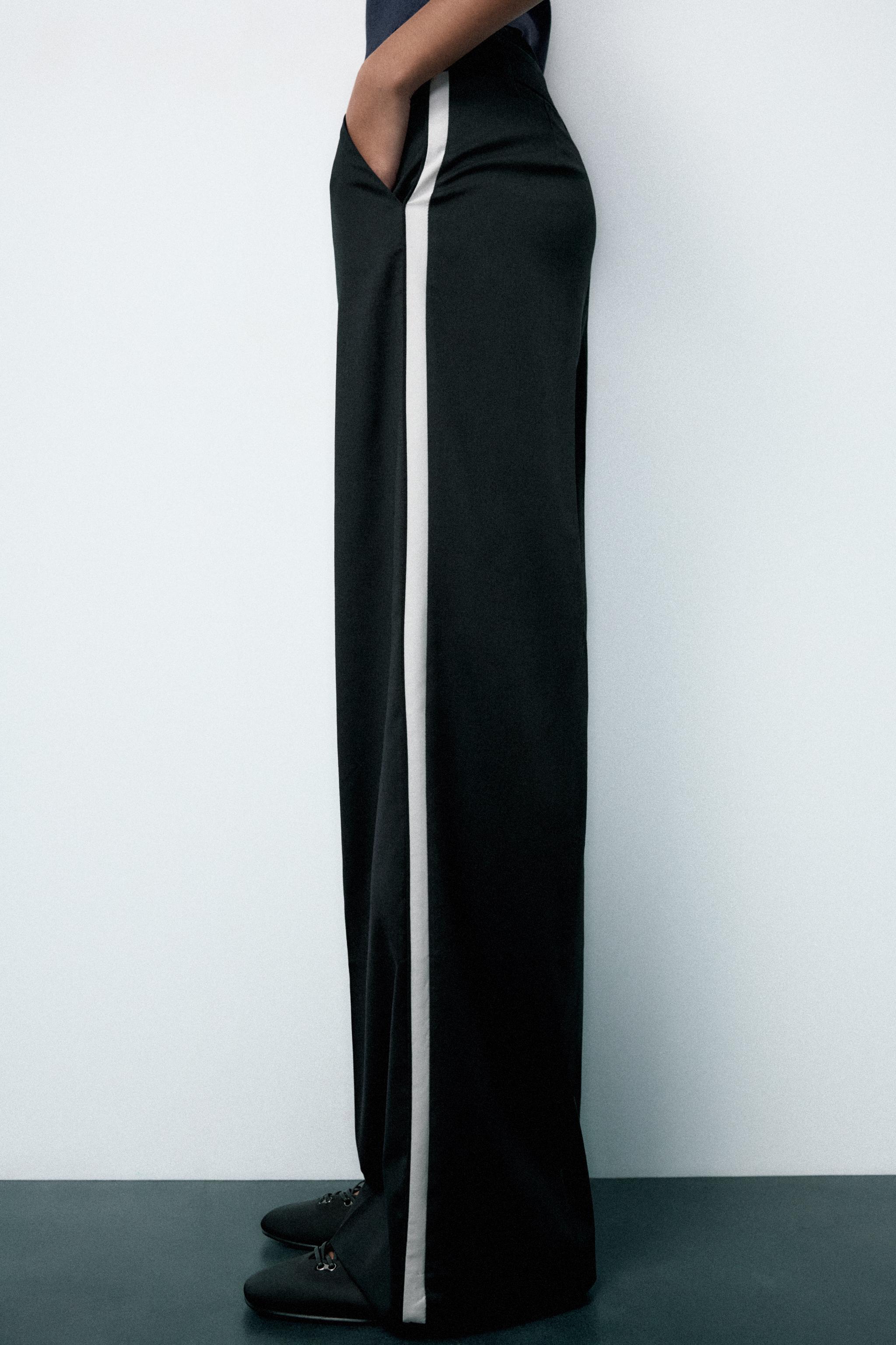 TROUSERS WITH SIDE TAPING - Black | ZARA Australia