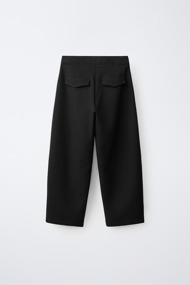 CRISS-CROSS WAIST PANTS — Black 2
