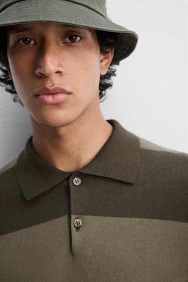 STRIPED KNIT POLO SHIRT - Stripes by Zara