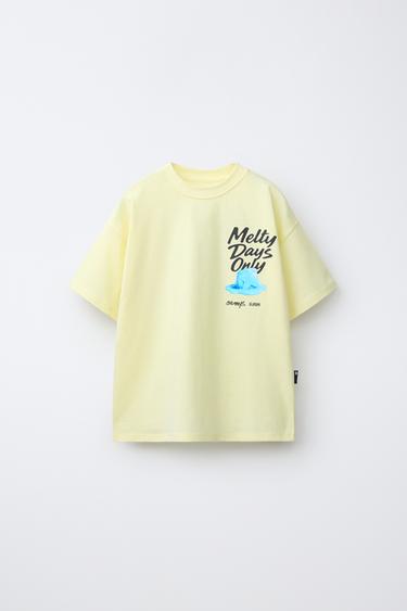ФУТБОЛКА С ПРИНТОМ «МОРОЖЕНОЕ» — ЖЕЛТЫЙ от Zara