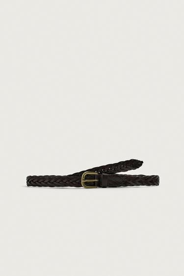 BRAIDED LEATHER BELT AARON LEVINE X ZARA - Brown by Zara