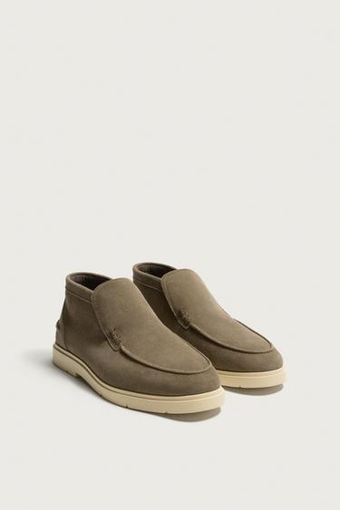 CASUAL LEATHER BOOTS — Taupe Gray 2