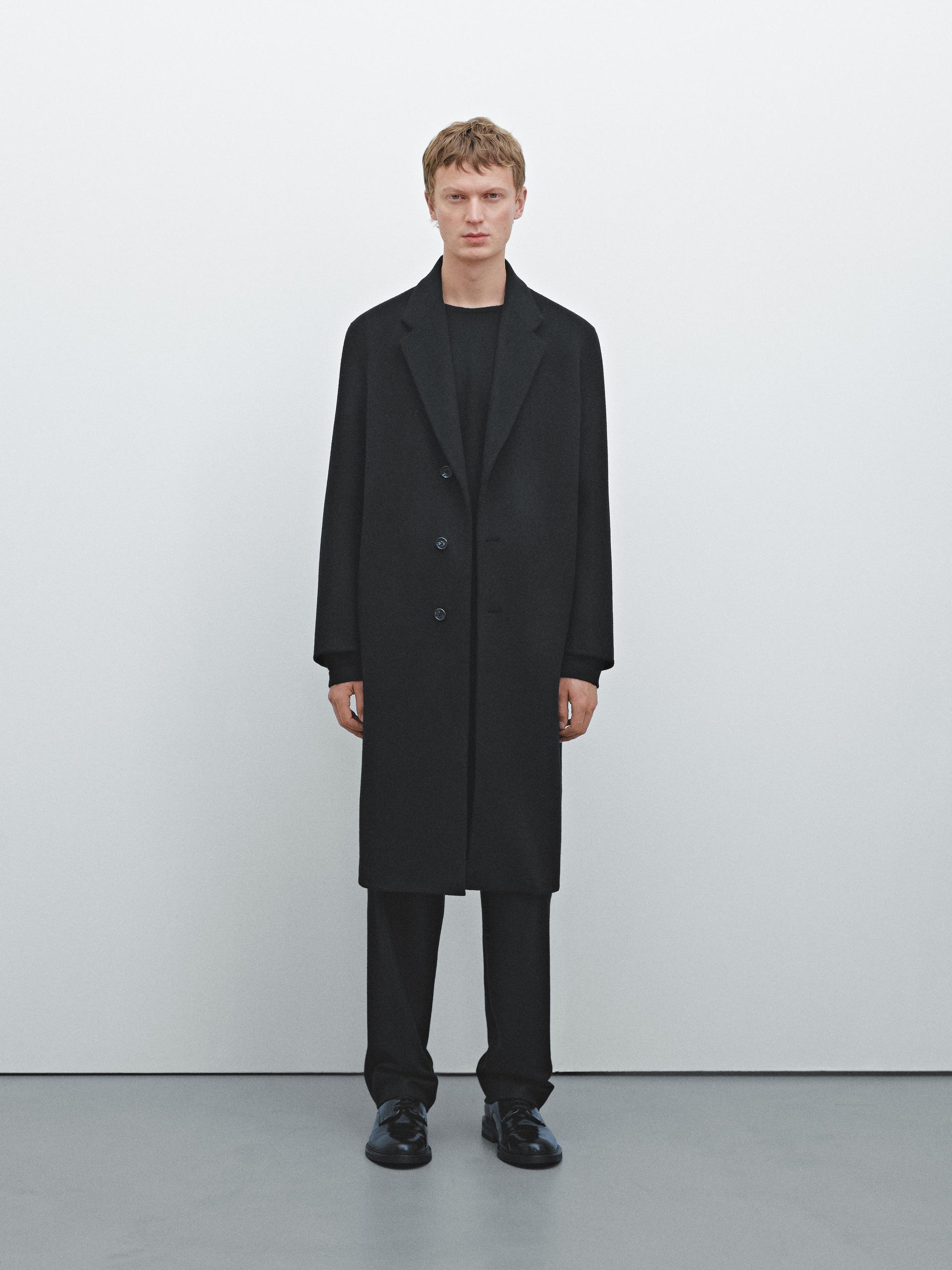 Wool blend double-faced coat - Limited Edition - Black | ZARA United States