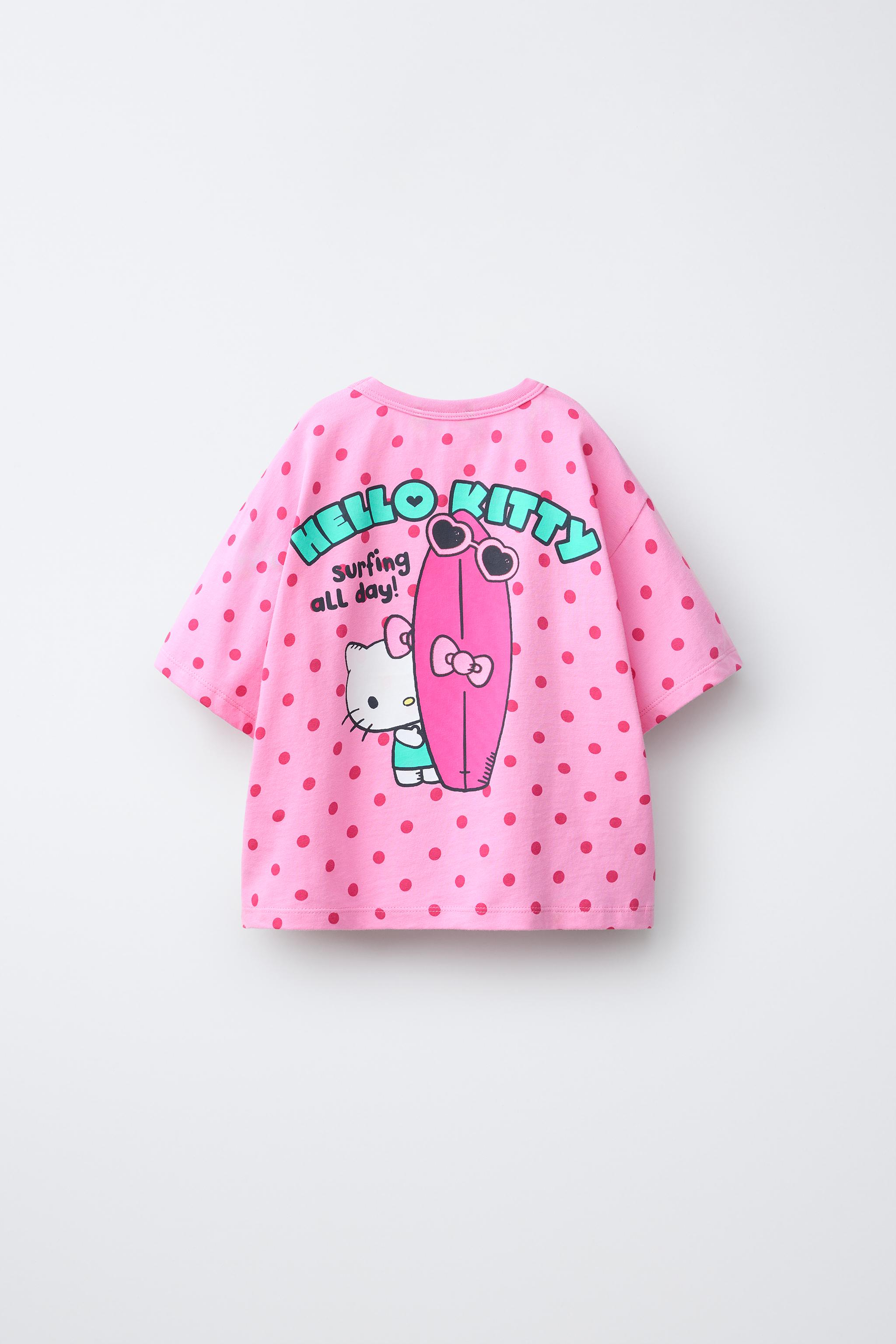 ドットサーフハローキティ©サンリオ Tシャツ - ピンク | ZARA Japan / 日本