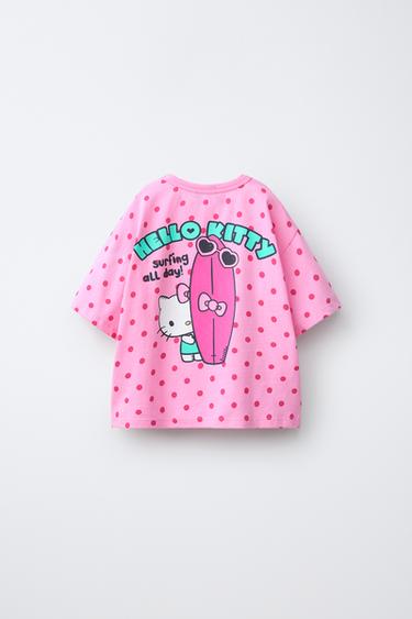 T-SHIRT À POIS SURF HELLO KITTY © SANRIO - Rose de Zara - Image 1