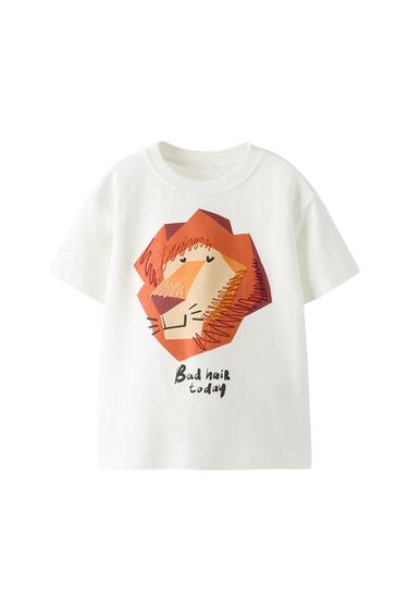 CAMISETA ESTAMPADO Y BORDADO ANIMAL
