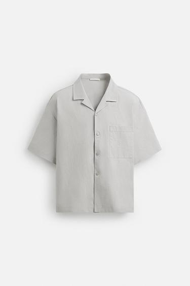 CHEMISE TECHNIQUE RELAXED FIT - Gris perle de Zara - Image 6