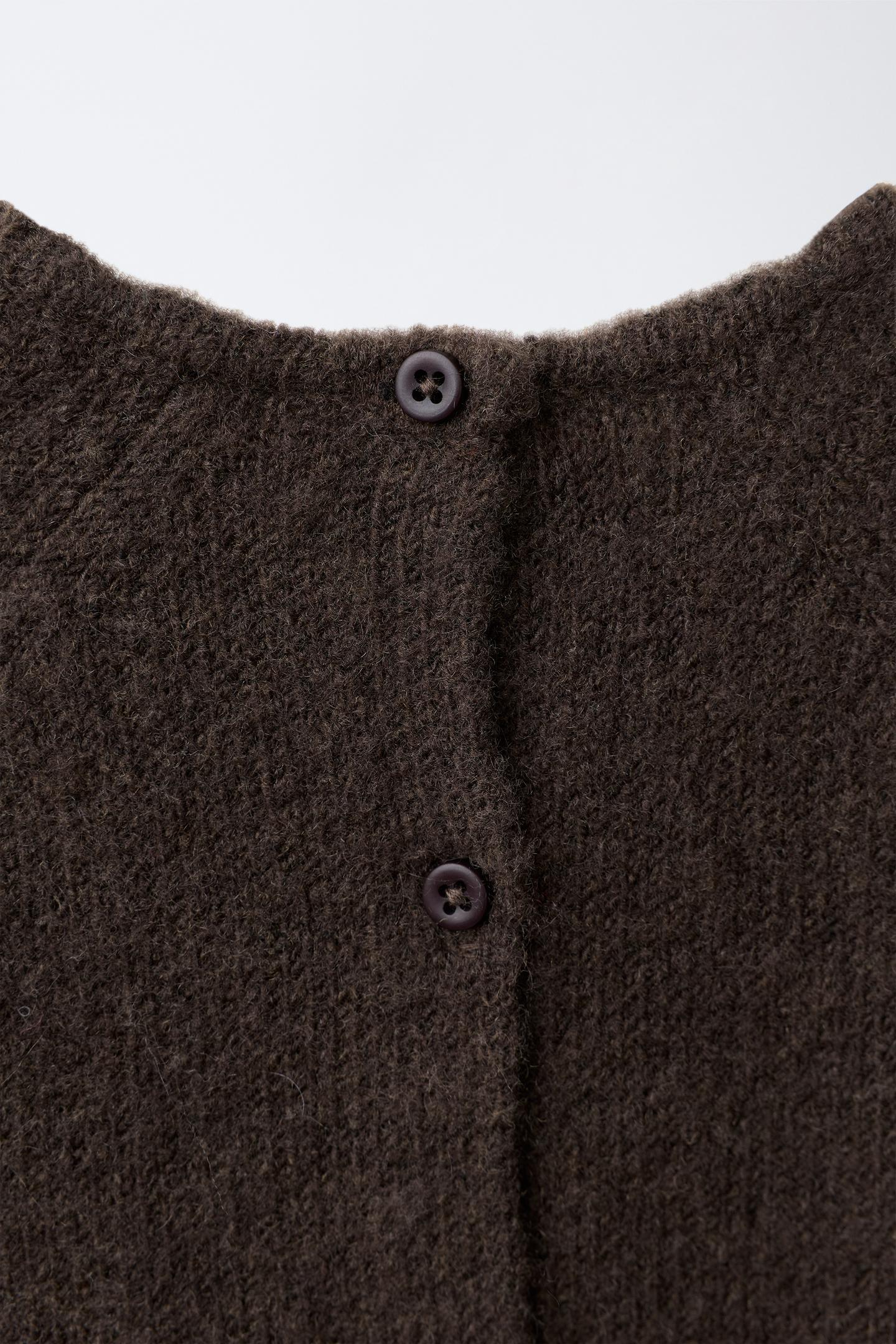 Детский комбинезон Zara Knit Bow, цвет: Коричневый — фото 4
