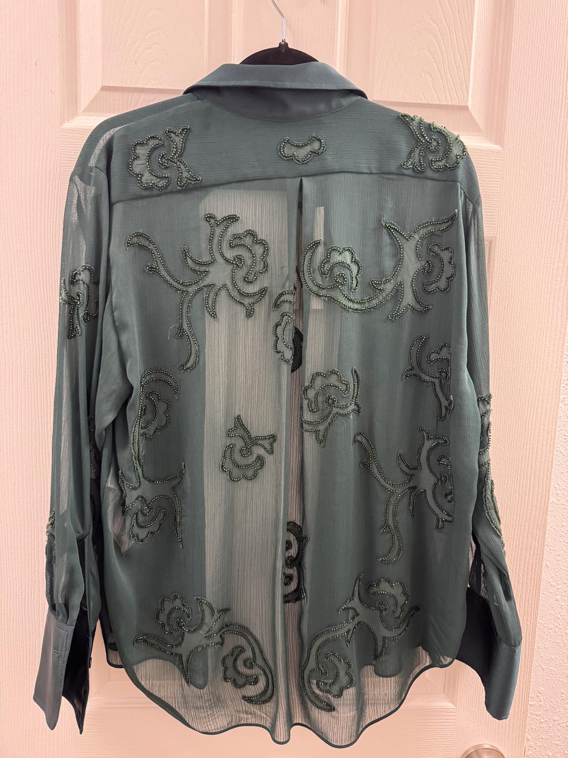 BLUSA SEMITRANSPARENTE BORDADOS - Image 2