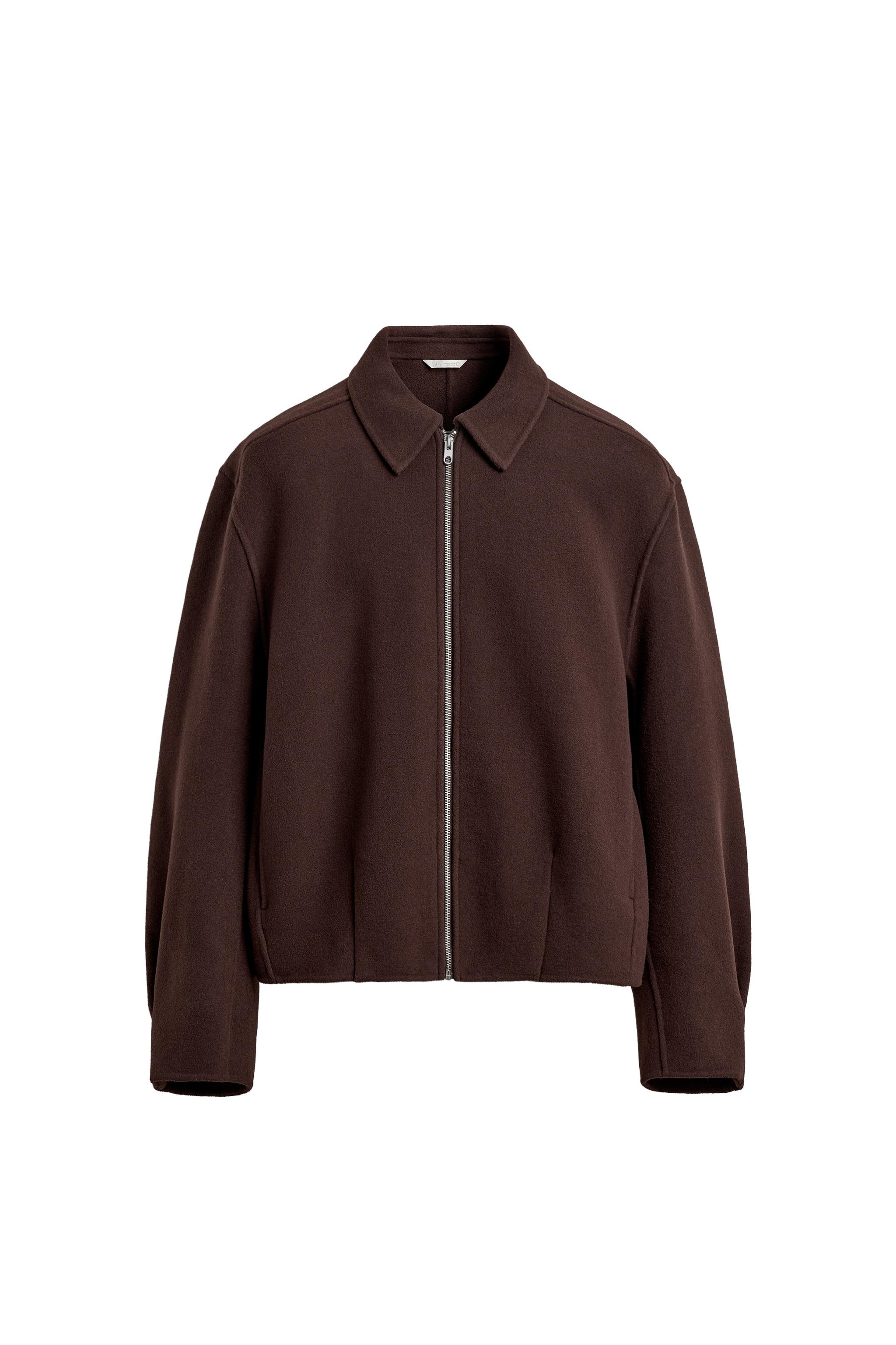 BOXY FIT WOOL JACKET - Eggplant | ZARA Canada