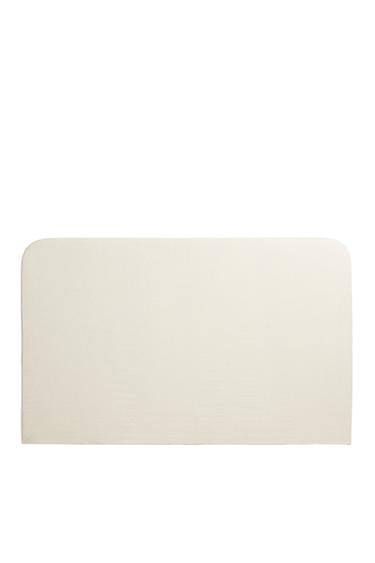 ROUNDED HEADBOARD WITH LINEN COVER - Light beige by Zara