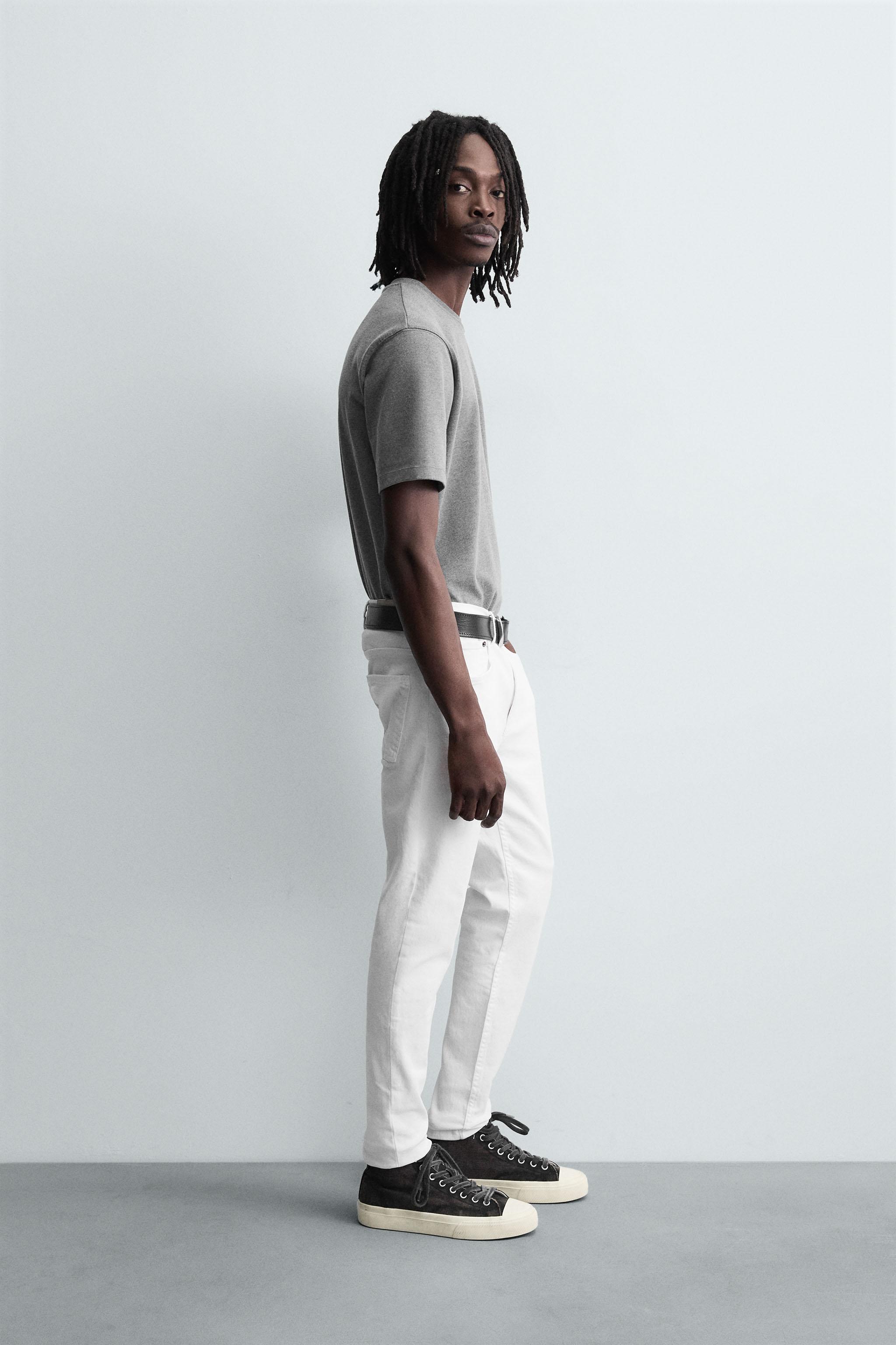 ベーシックスキニーフィットデニムパンツ - ホワイト | ZARA