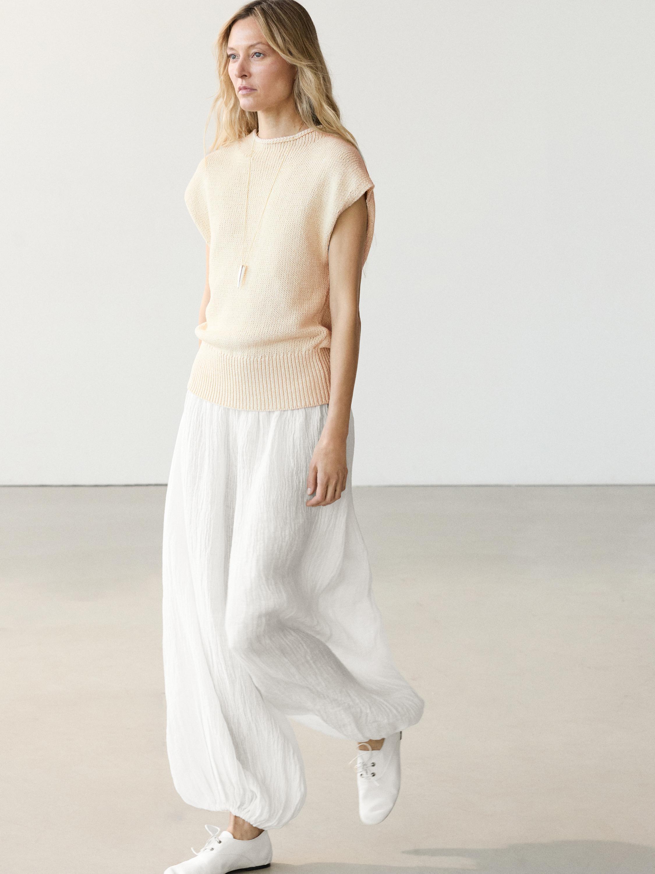 Pantalon bouffant en lin