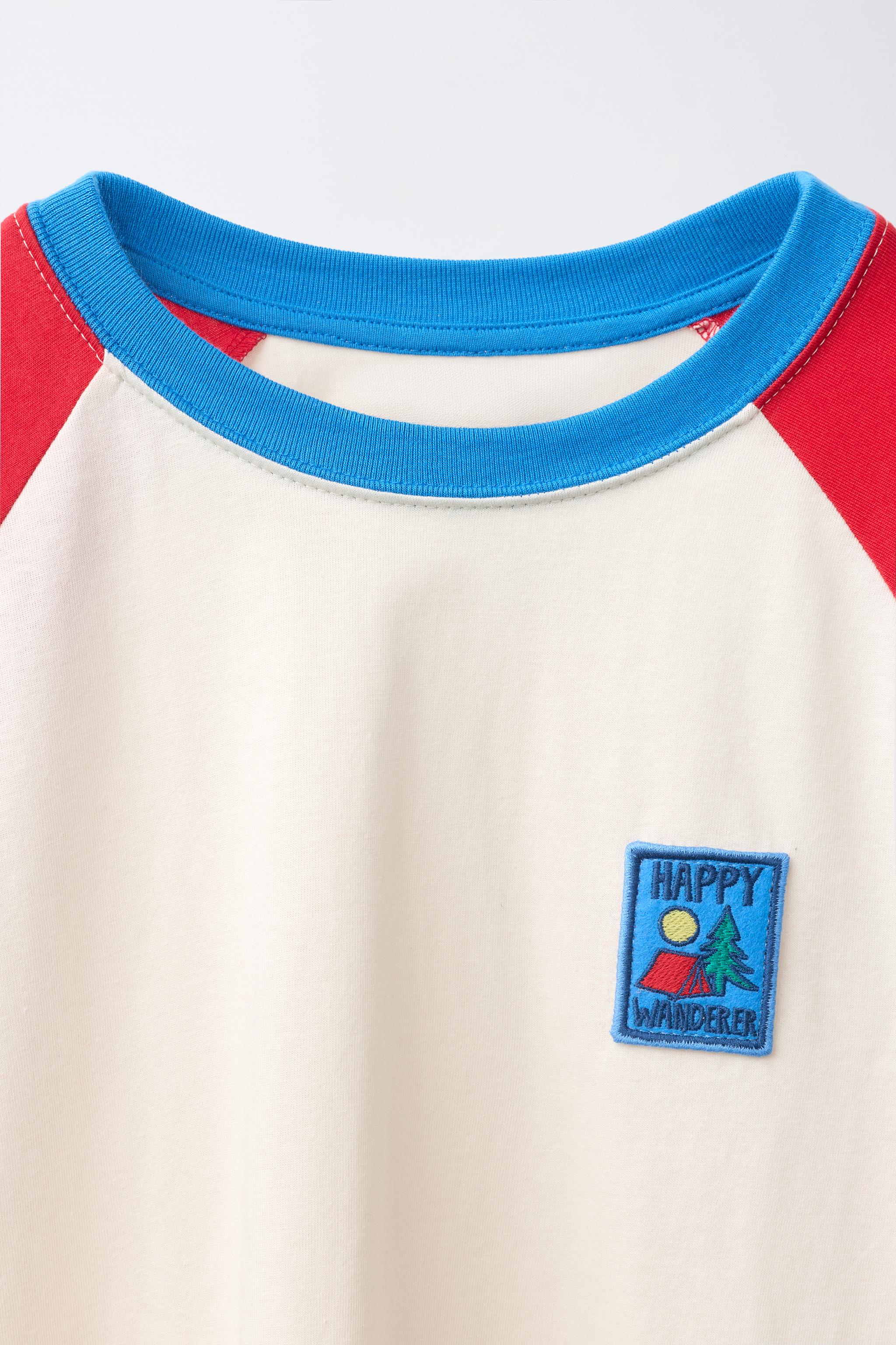 RAGLAN SLEEVE PATCH T-SHIRT