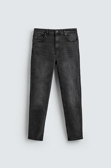JEANS SKINNY CROPPED FIT - Carbón de Zara
