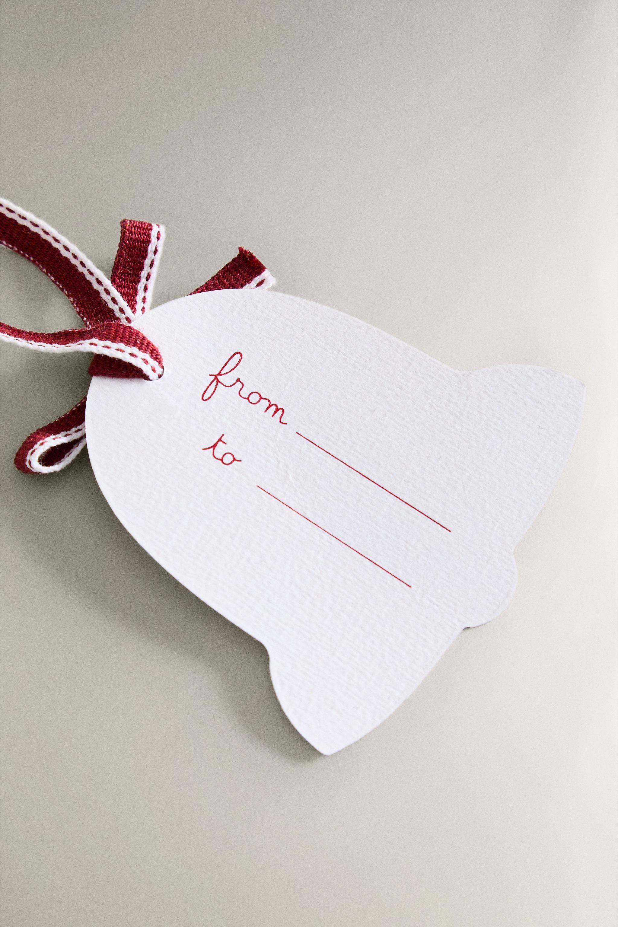 LOT ÉTIQUETTES CADEAUX CLOCHES NOËL (LOT DE 12)