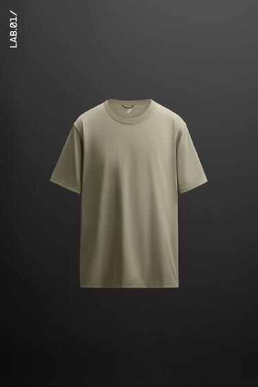 RELAXED FIT TRAINING T-SHIRT - Grey green by Zara