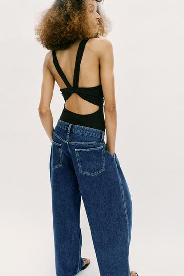 OPEN BACK POLYAMIDE BODYSUIT - Black by Zara