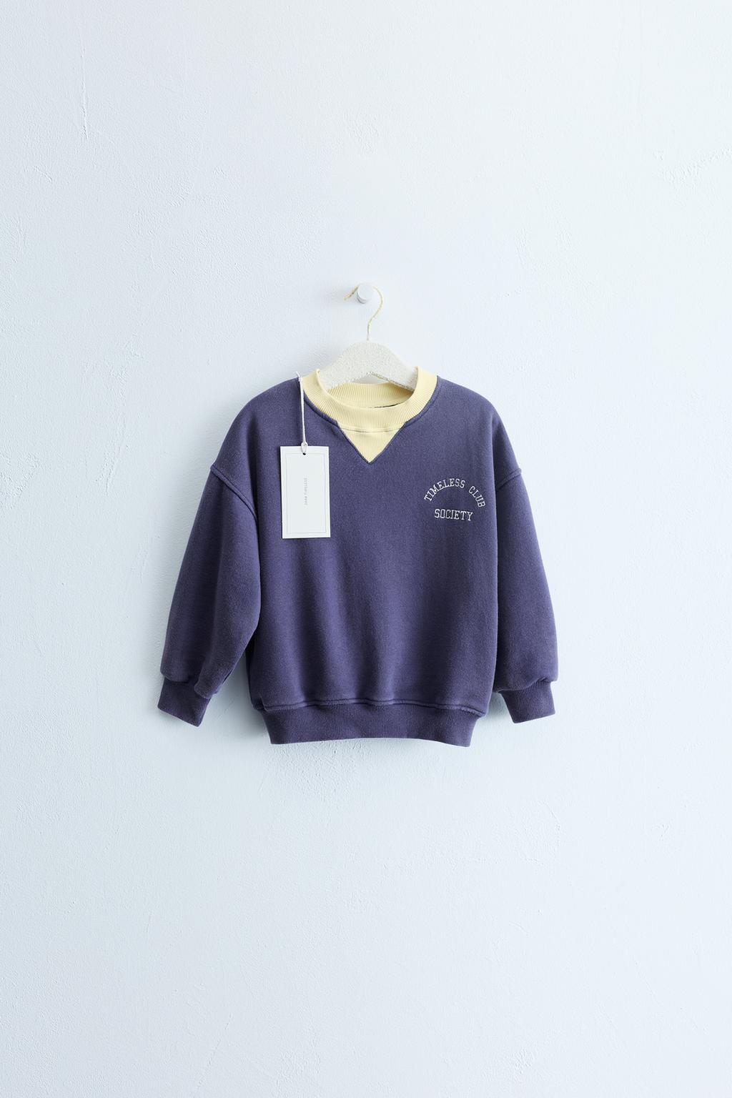 ZARA TIMELESS - EMBROIDERED SLOGAN SWEATSHIRT