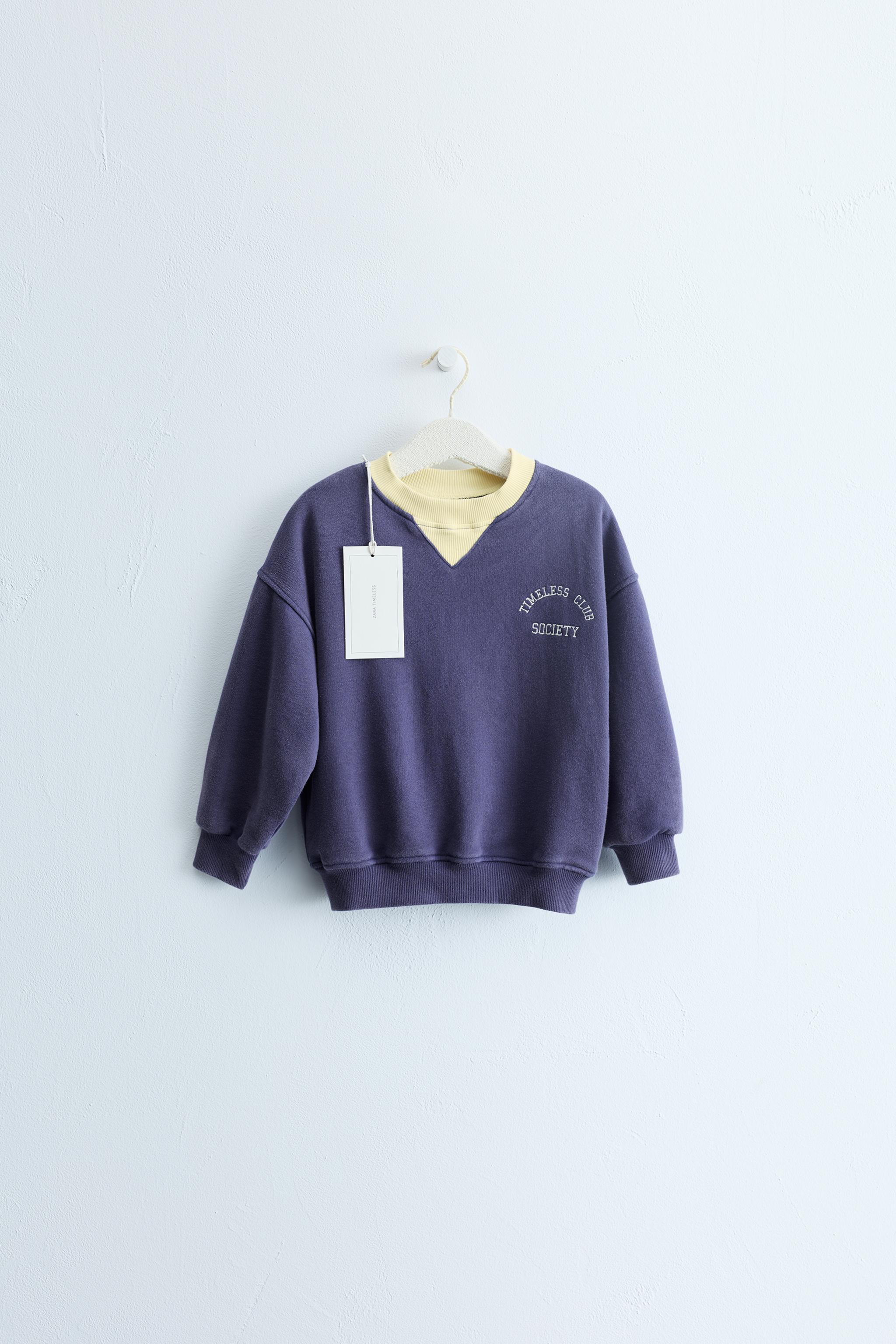 ZARA TIMELESS - SWEAT À INSCRIPTION BRODÉE