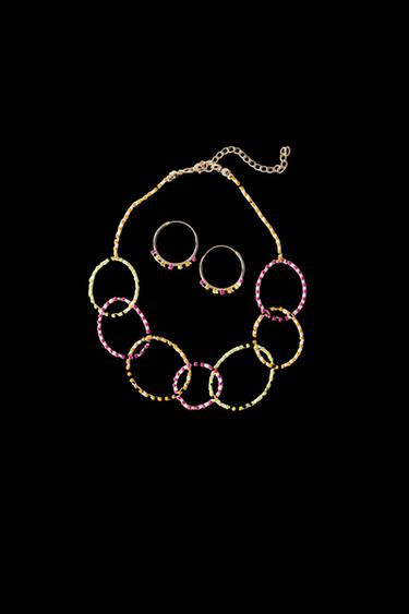 PACK OF HOOP EARRINGS AND CHOKER - Multicoloured by Zara - Image 0