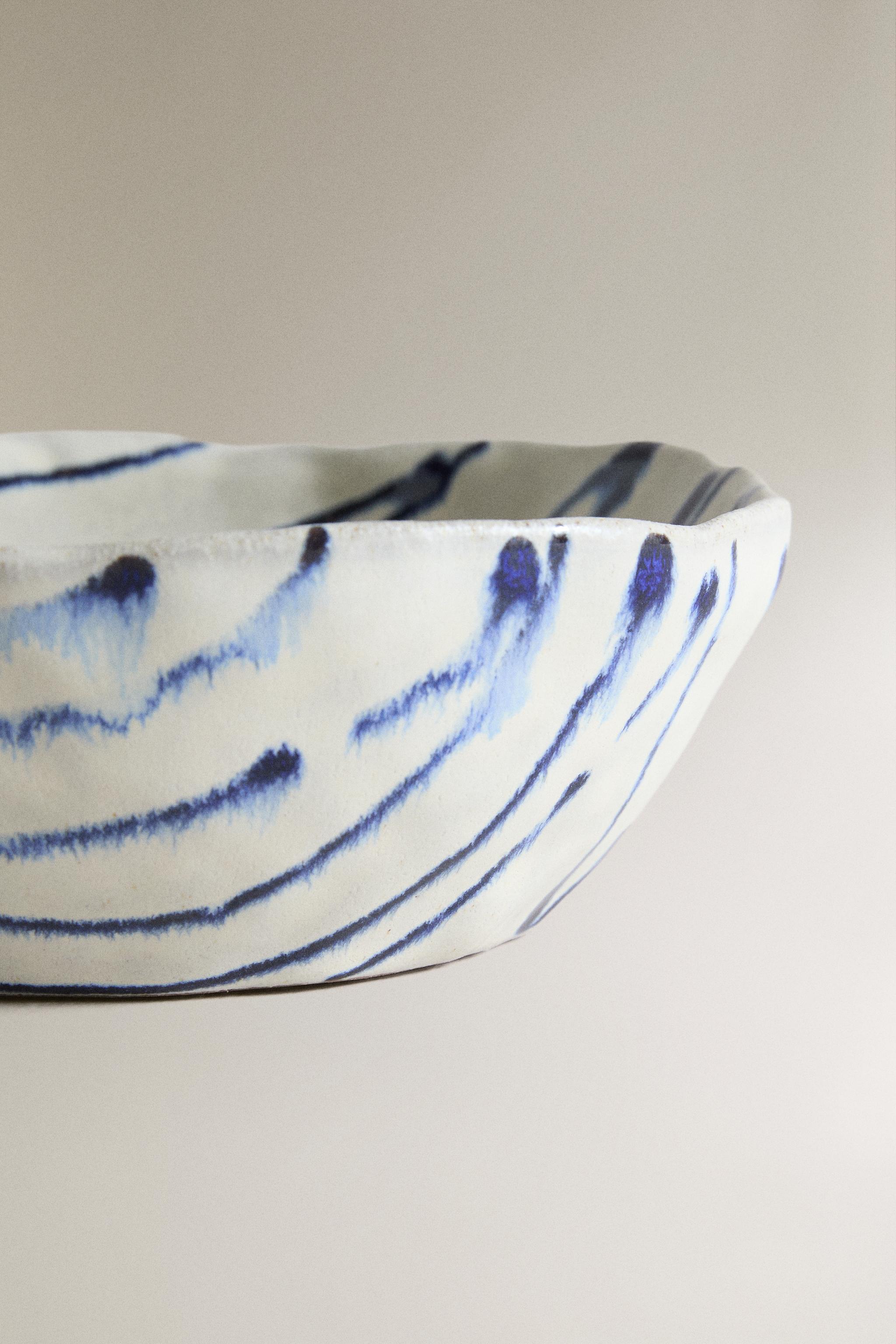 STRIPED EARTHENWARE BOWL
