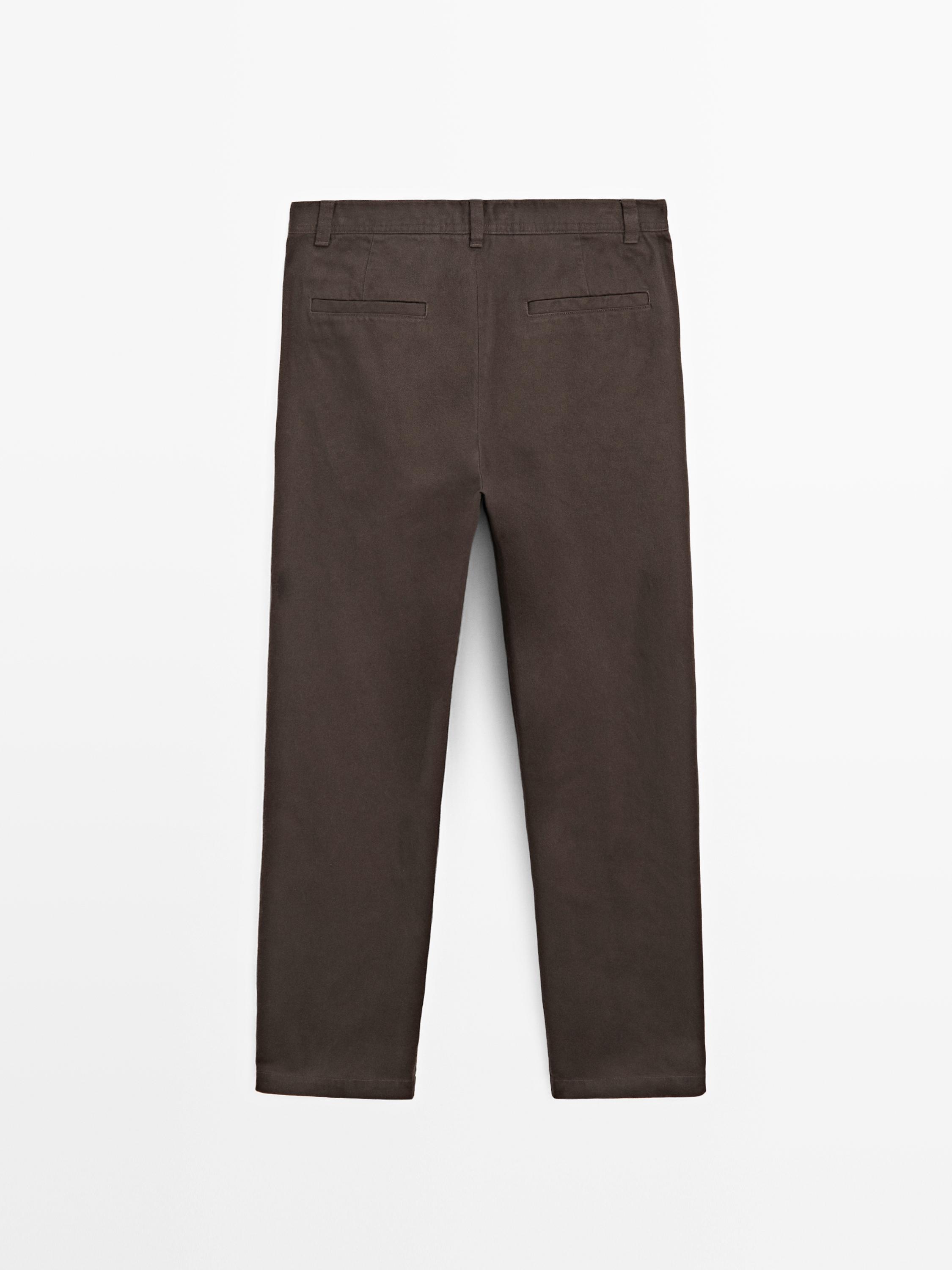 100% cotton wide-leg trousers