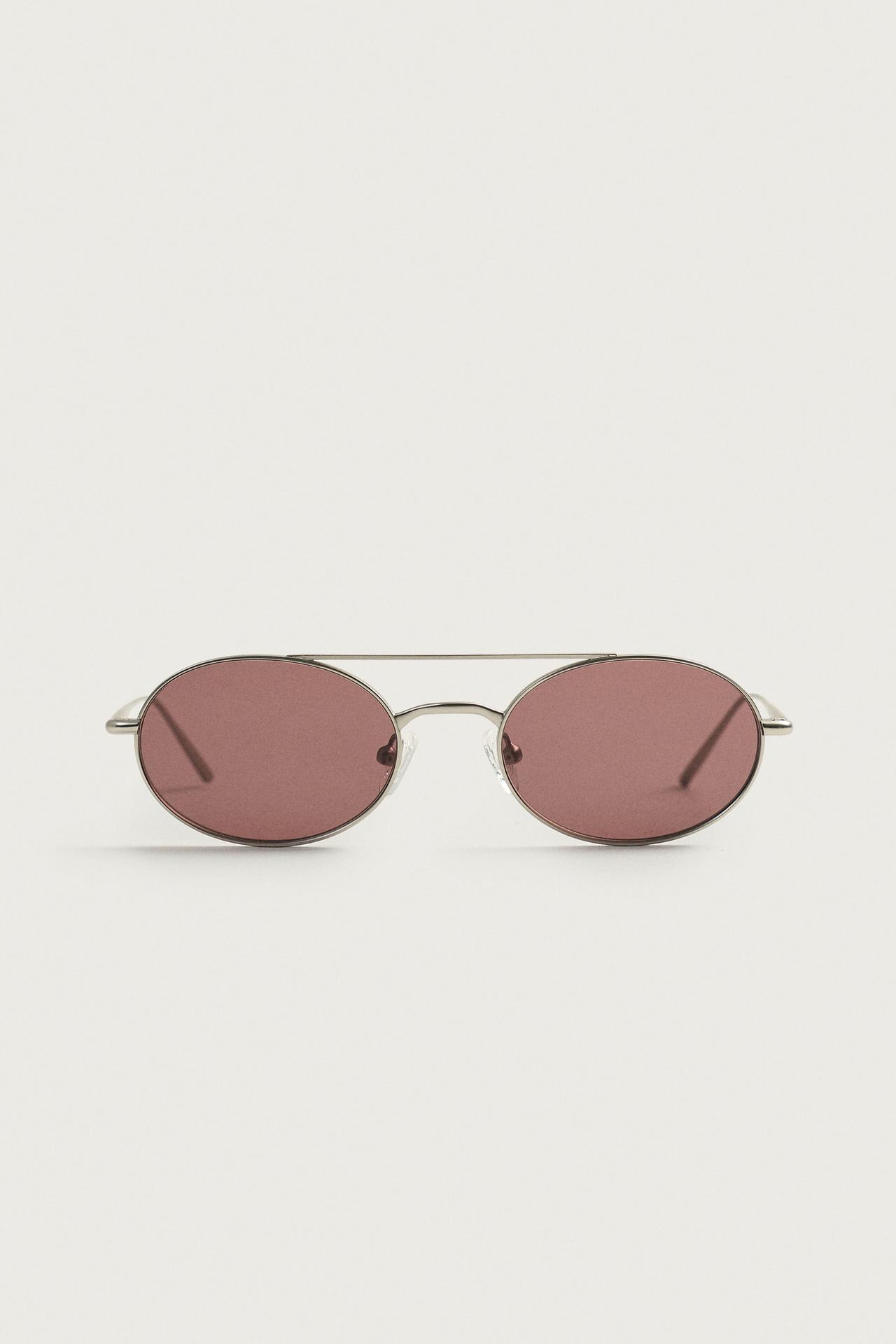 OVAL SUNGLASSES — Matte silver