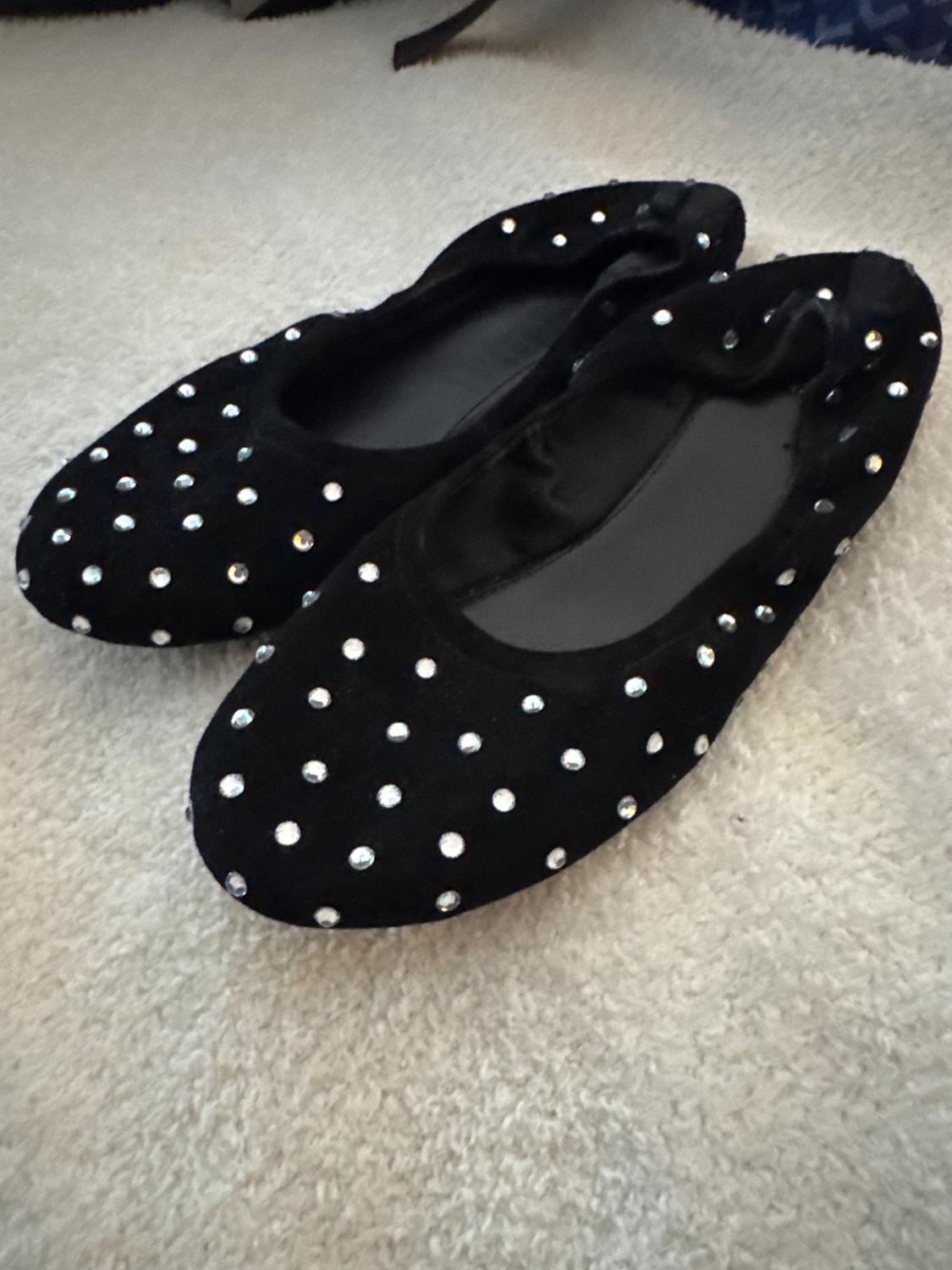 BLACK JEWELED FLATS - Image 3