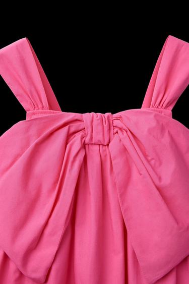 MAXI-KLEID MIT SCHLEIFE - Pink von Zara