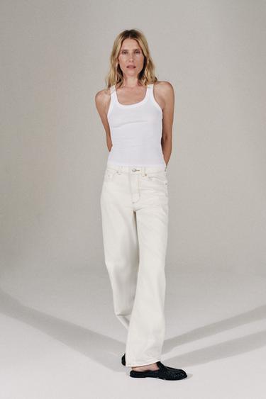 RIBBED SLEEVELESS TOP - White by Zara