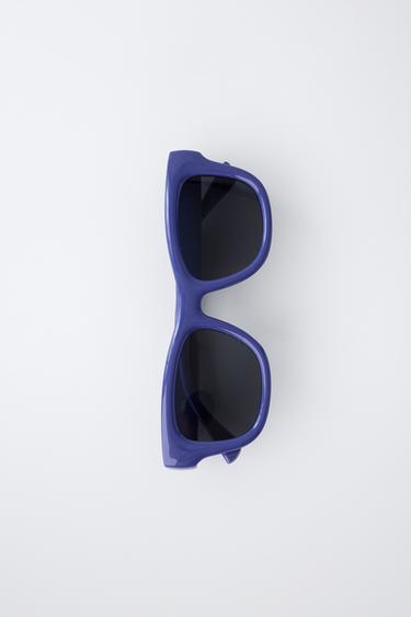 LUNETTES DE SOLEIL CARRÉES EN PLASTIQUE - Bleu de Zara - Image 3