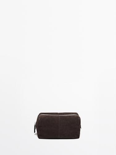 Neceser piel napa - Marrón de Zara