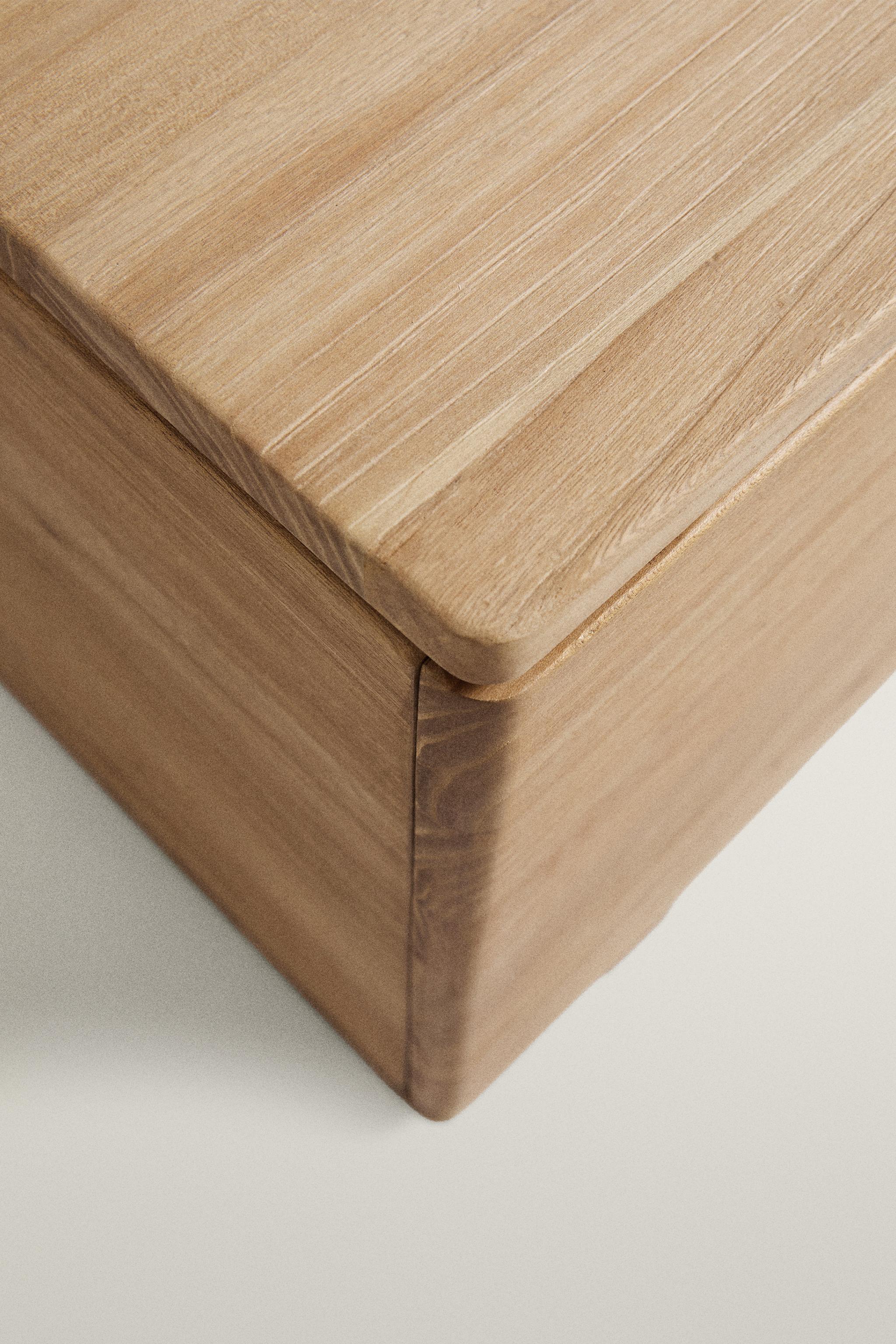ELM WOOD STORAGE BENCH