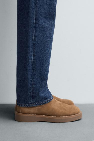 LEATHER CHELSEA BOOTS - Beige by Zara - Image 1