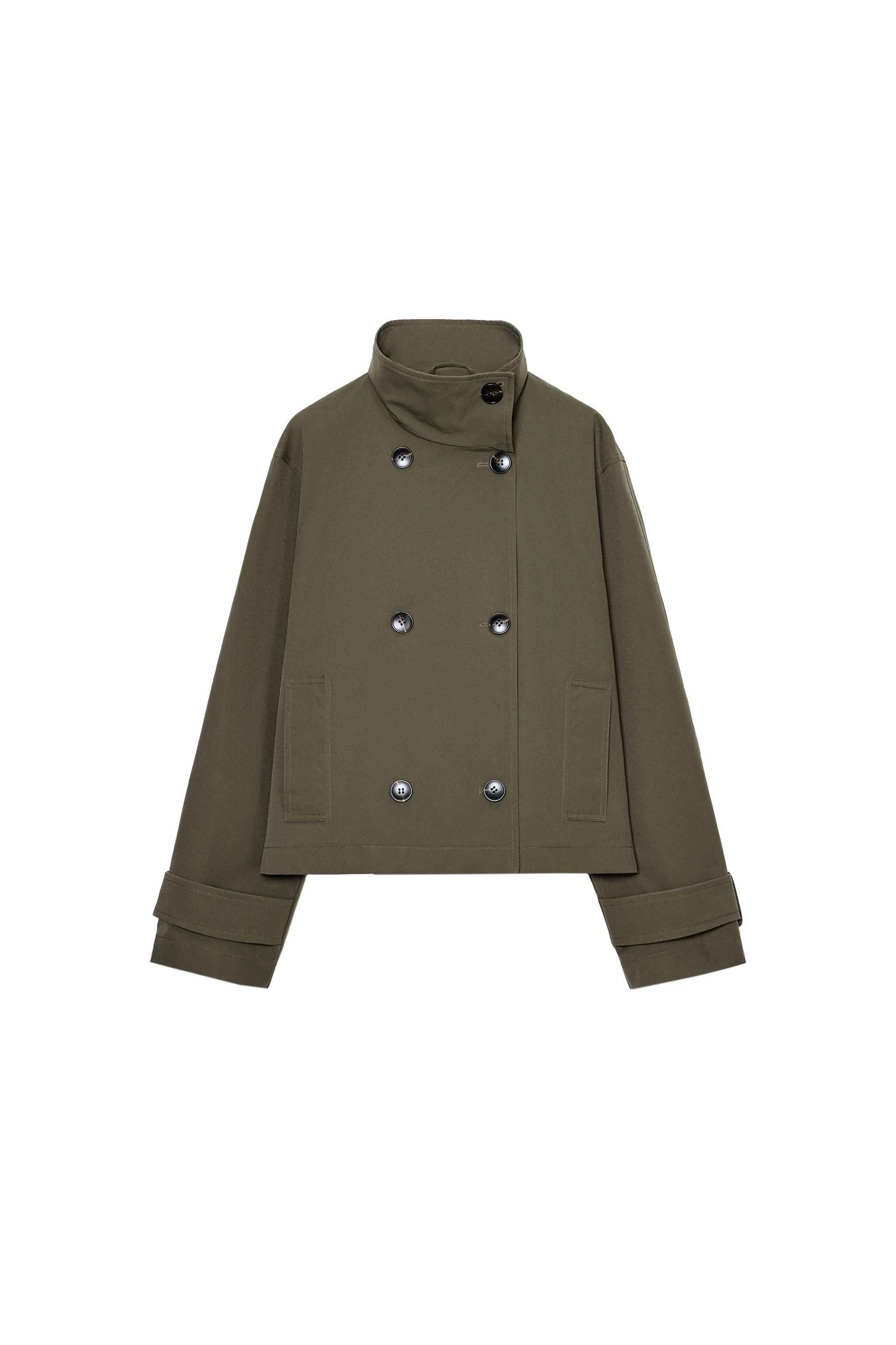 ZARA ショートダブルブレストトレンチコート　XS 完売品 ZARA ショートダブルブレストトレンチコートXSサイズ新品タグ