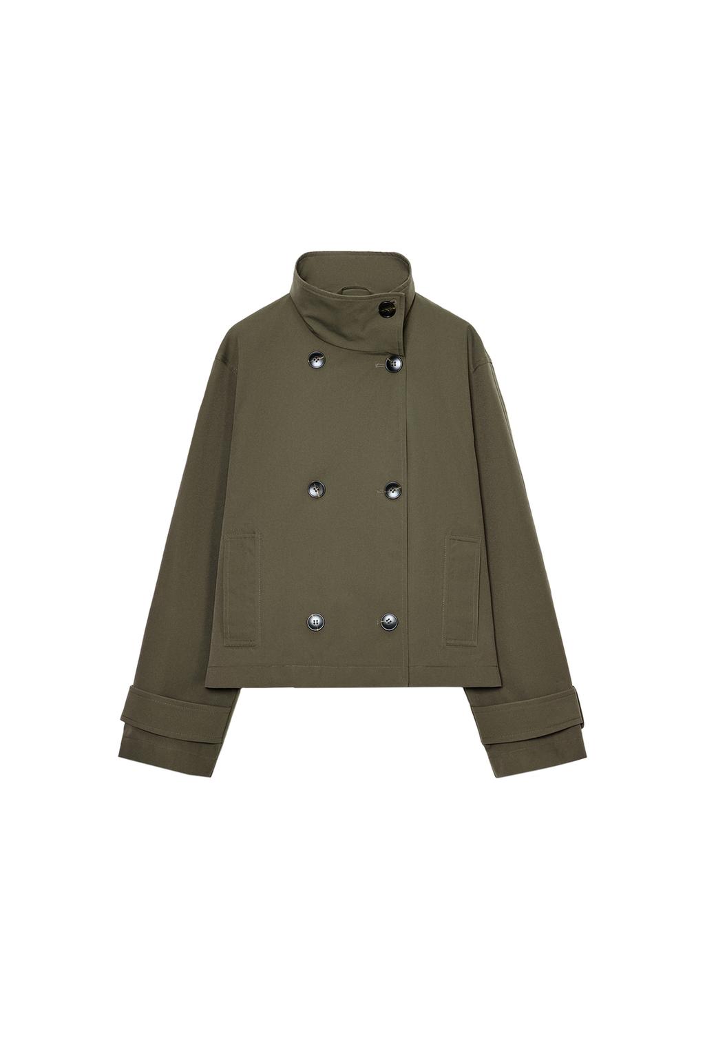 DOUBLE BREASTED SHORT TRENCH COAT - image 3